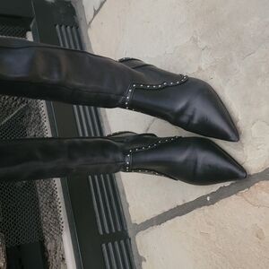 Black Studded Women's Boots